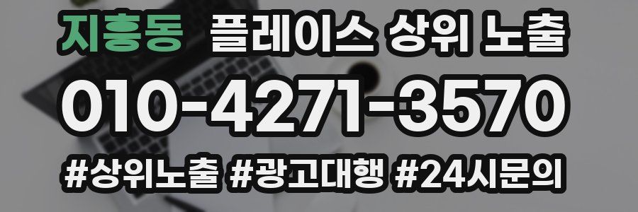 지흥동 플레이스 상위 노출