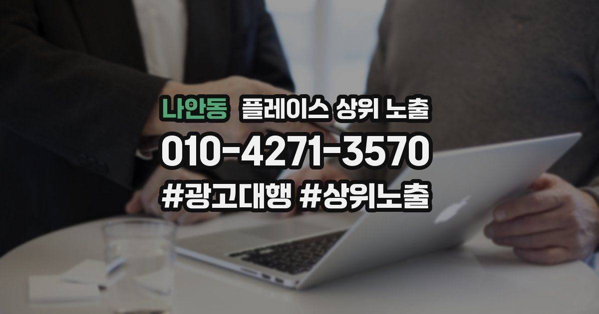 나안동 플레이스 상위 노출