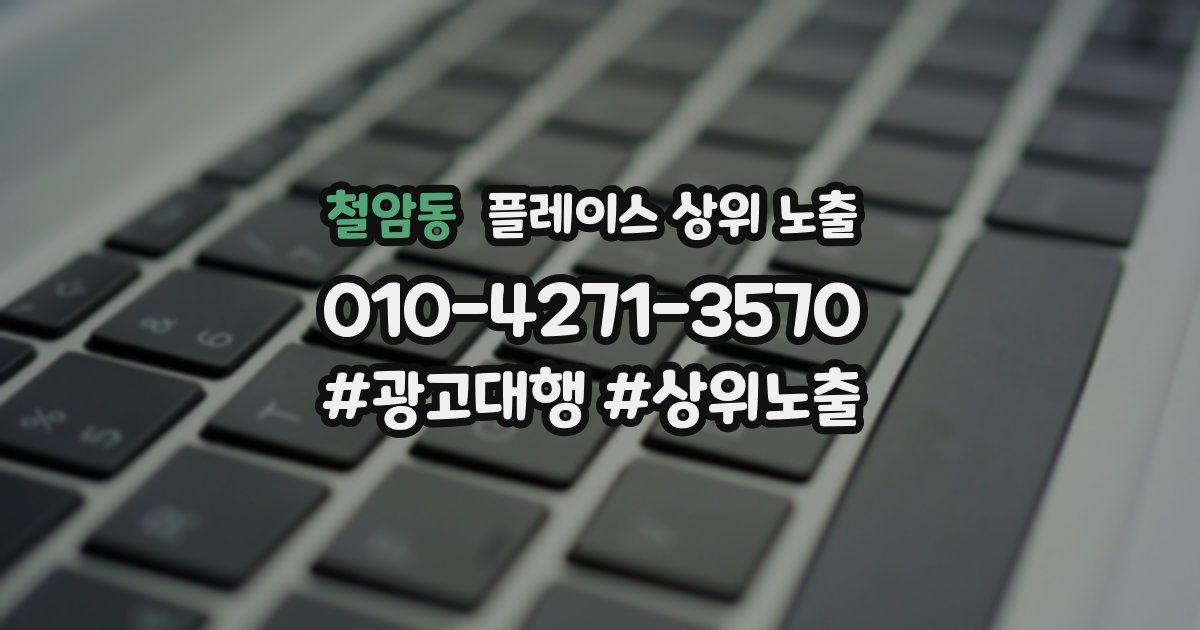 철암동 플레이스 상위 노출