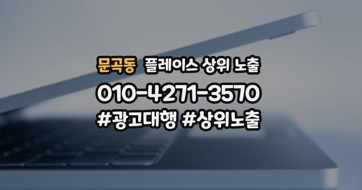 문곡동 플레이스 상위 노출