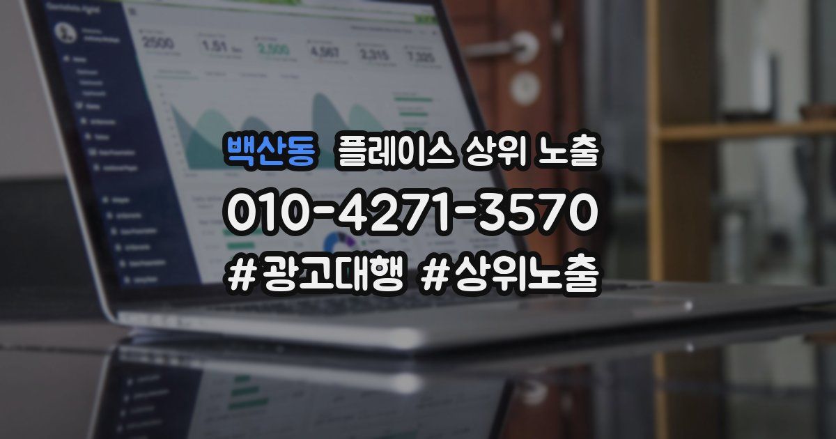 백산동 플레이스 상위 노출