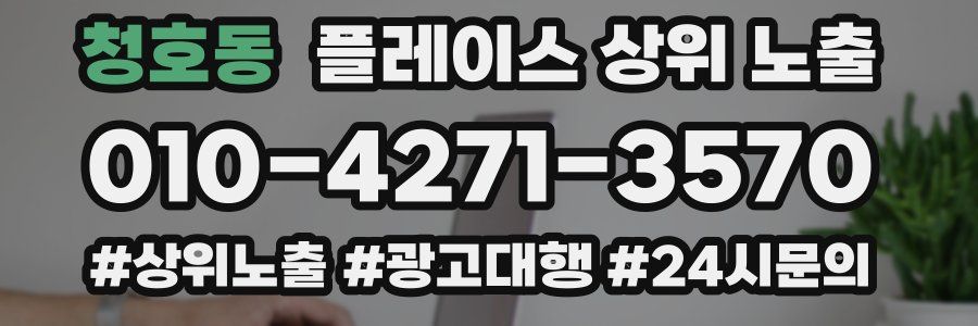 청호동 플레이스 상위 노출