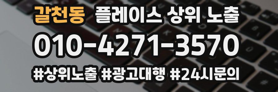갈천동 플레이스 상위 노출