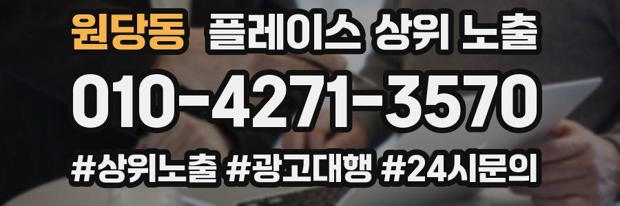 원당동 플레이스 상위 노출