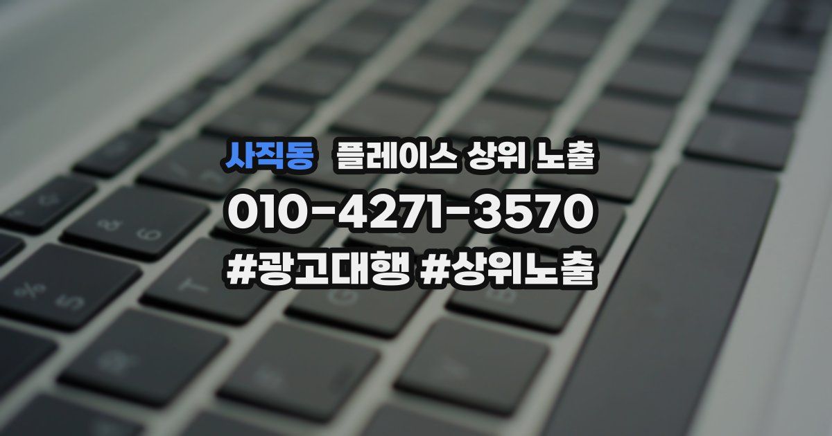 사직동 플레이스 상위 노출