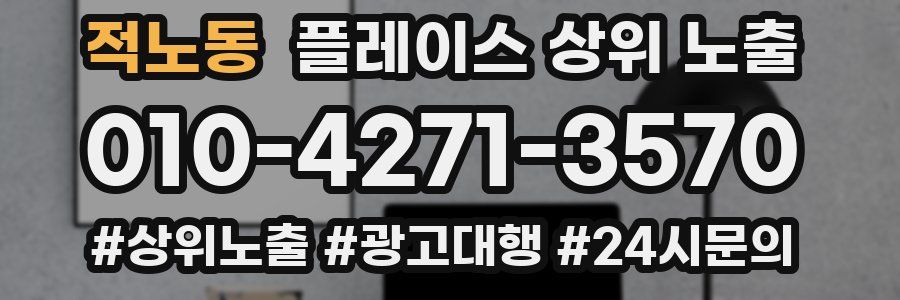 적노동 플레이스 상위 노출
