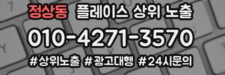 정상동 플레이스 상위 노출