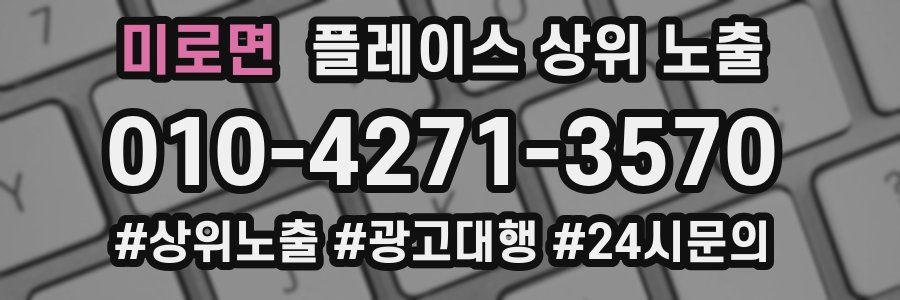 미로면 플레이스 상위 노출