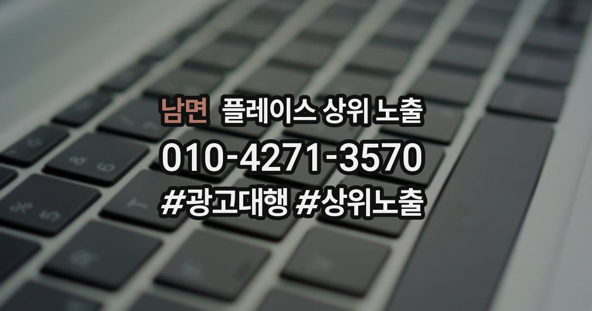 남면 플레이스 상위 노출