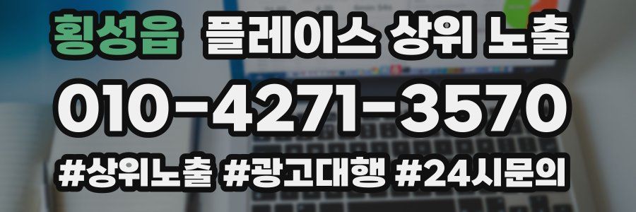 횡성읍 플레이스 상위 노출