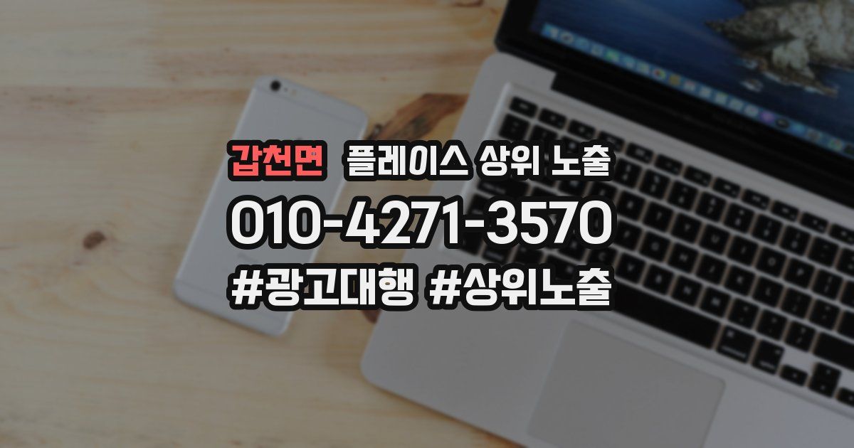 갑천면 플레이스 상위 노출