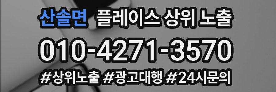 산솔면 플레이스 상위 노출