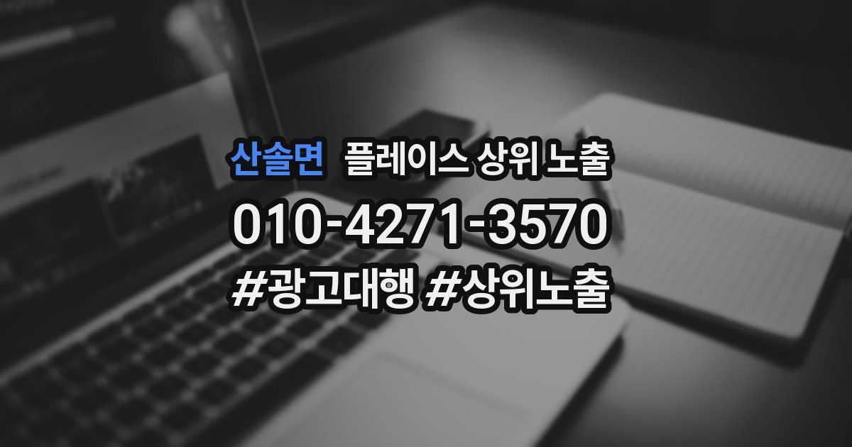 산솔면 플레이스 상위 노출