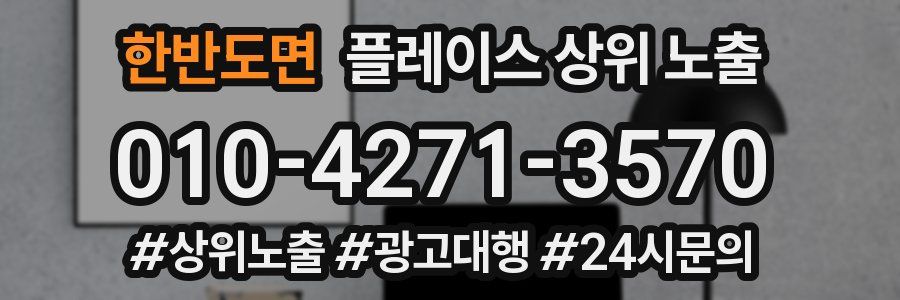 한반도면 플레이스 상위 노출
