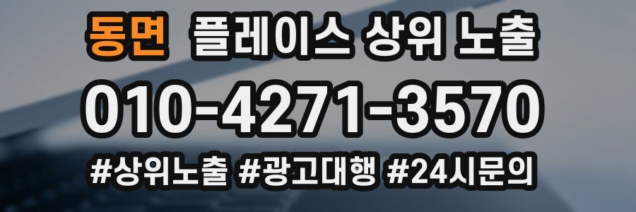 동면 플레이스 상위 노출