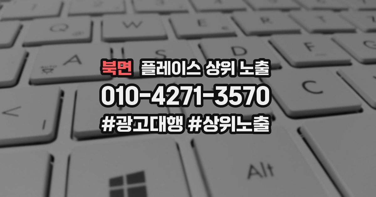 북면 플레이스 상위 노출
