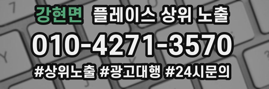 강현면 플레이스 상위 노출