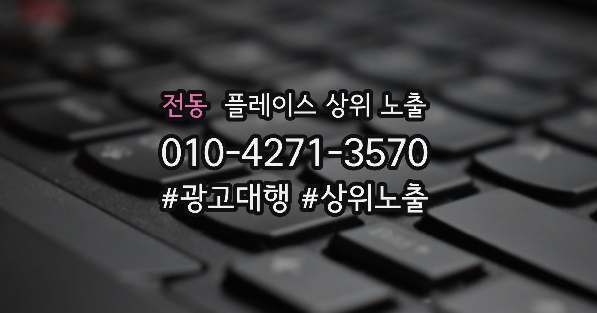 전동 플레이스 상위 노출
