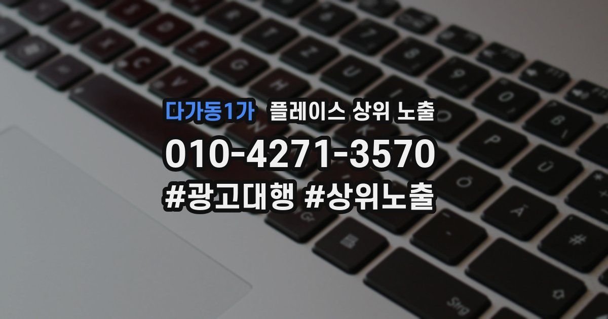 다가동1가 플레이스 상위 노출