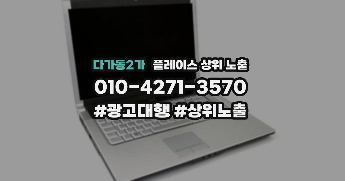 다가동2가 플레이스 상위 노출