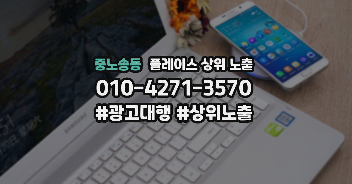 중노송동 플레이스 상위 노출