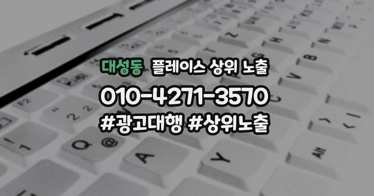 대성동 플레이스 상위 노출