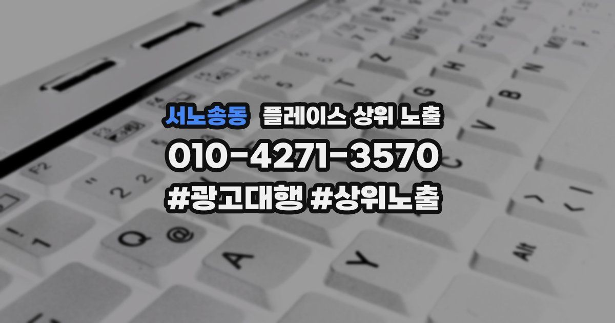 서노송동 플레이스 상위 노출