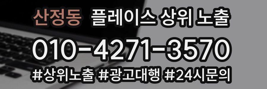 산정동 플레이스 상위 노출