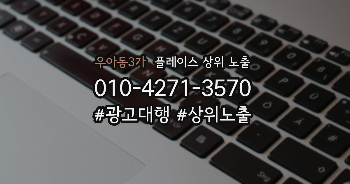 우아동3가 플레이스 상위 노출