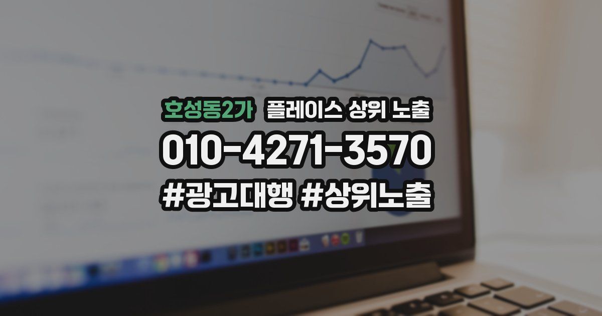 호성동2가 플레이스 상위 노출