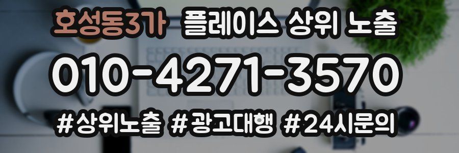 호성동3가 플레이스 상위 노출