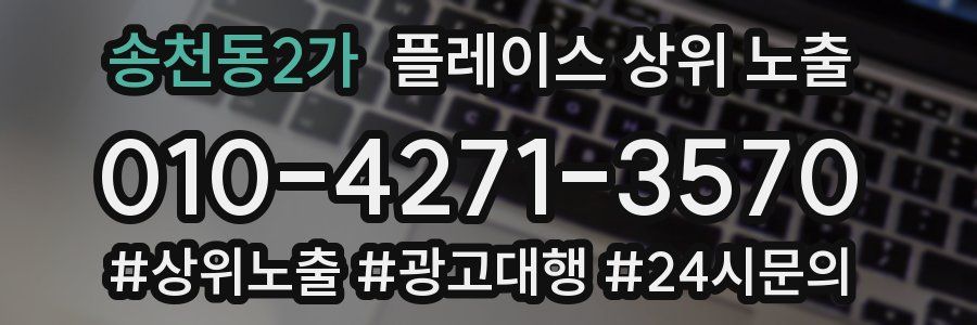 송천동2가 플레이스 상위 노출