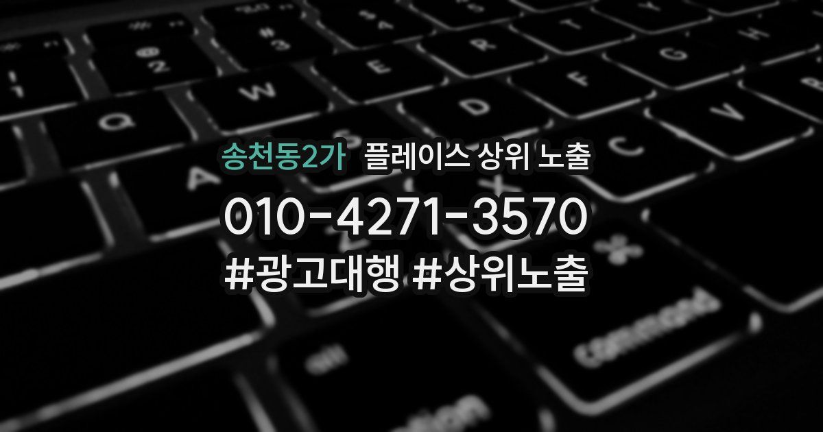 송천동2가 플레이스 상위 노출