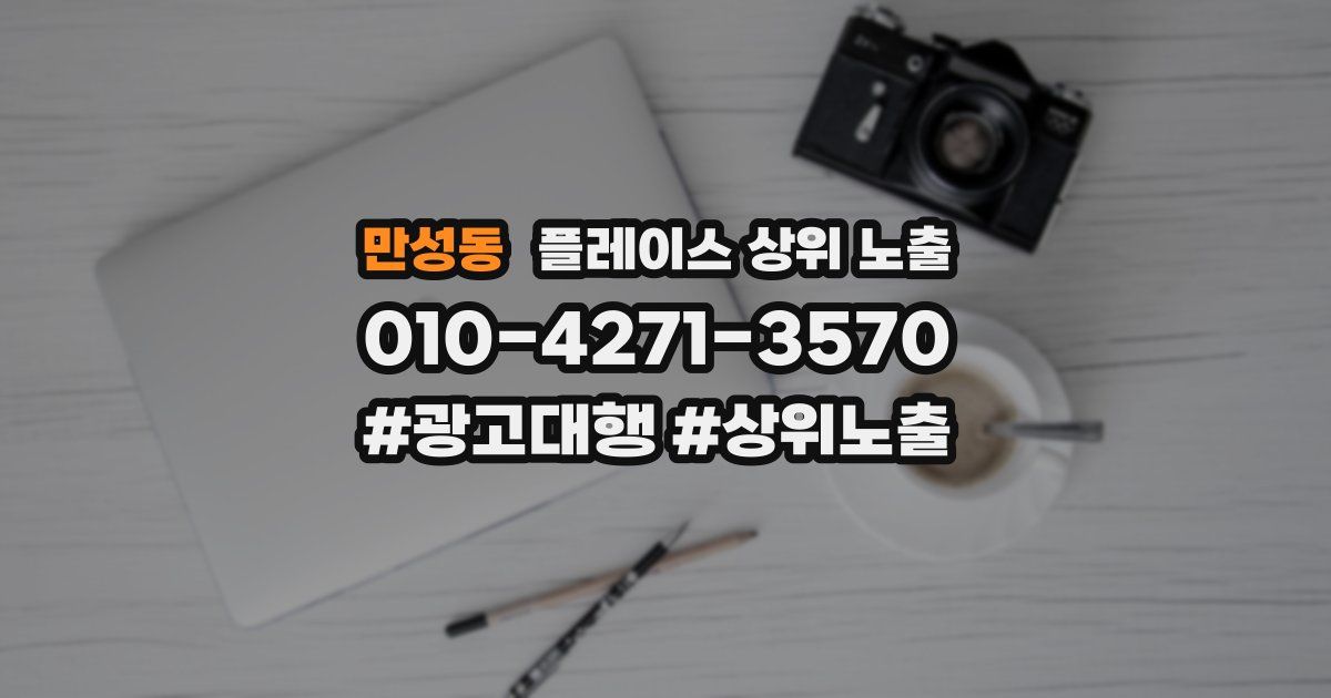 만성동 플레이스 상위 노출