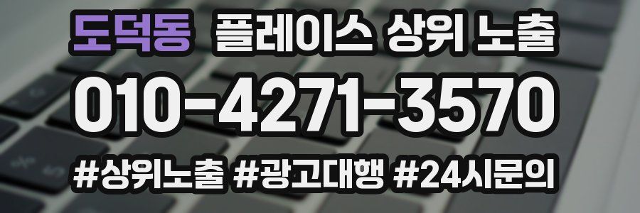 도덕동 플레이스 상위 노출