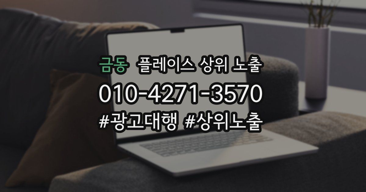 금동 플레이스 상위 노출