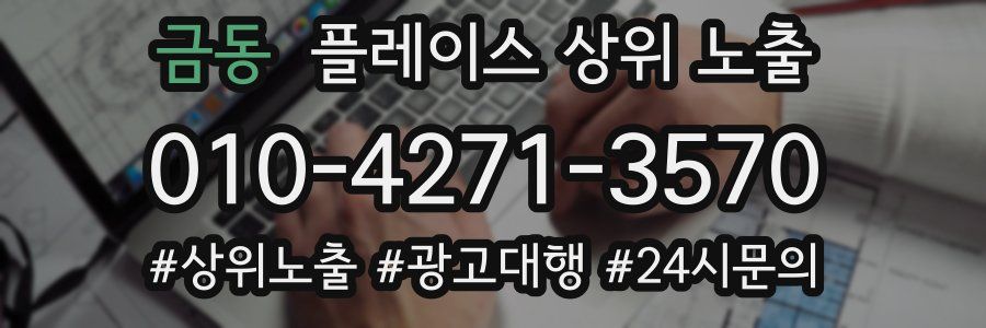 금동 플레이스 상위 노출