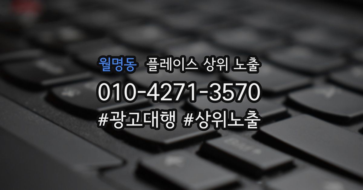 월명동 플레이스 상위 노출