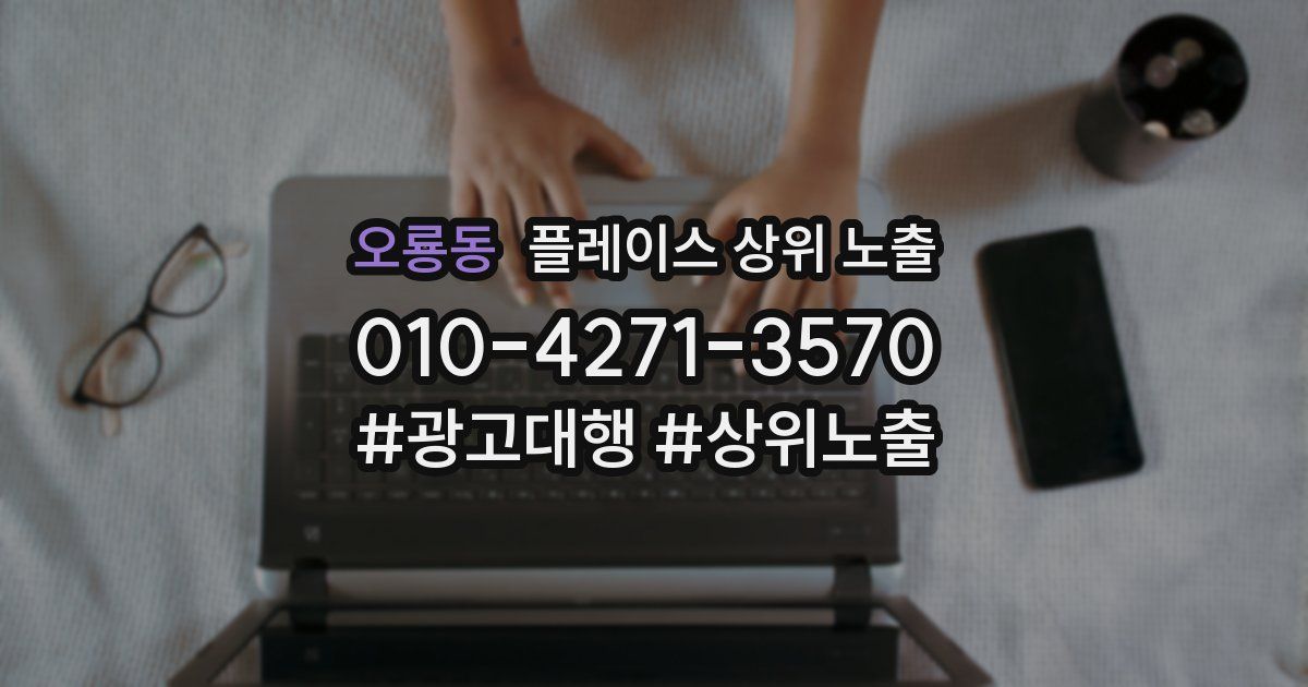 오룡동 플레이스 상위 노출