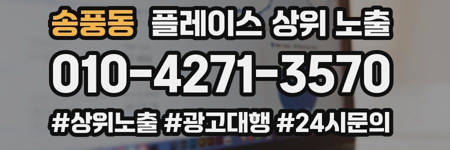 송풍동 플레이스 상위 노출