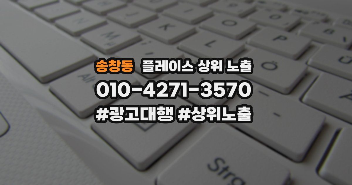 송창동 플레이스 상위 노출