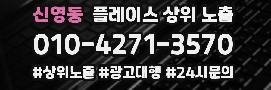 신영동 플레이스 상위 노출