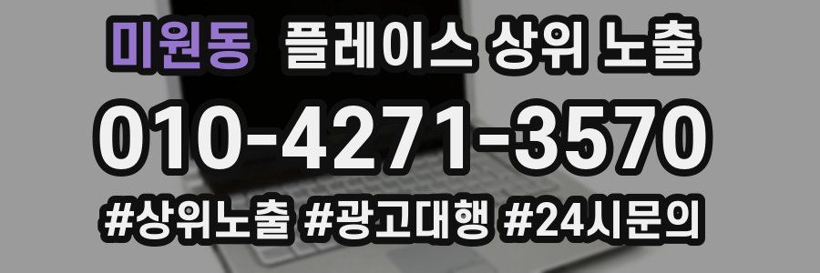 미원동 플레이스 상위 노출