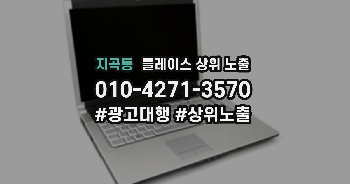 지곡동 플레이스 상위 노출
