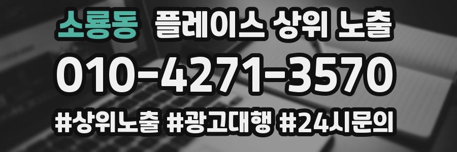 소룡동 플레이스 상위 노출