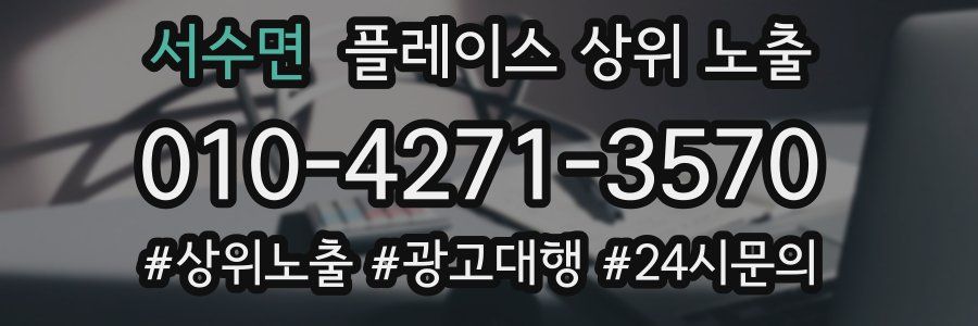 서수면 플레이스 상위 노출