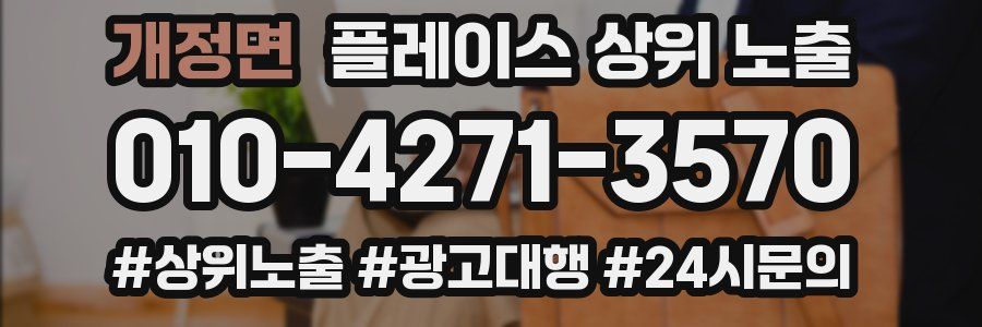 개정면 플레이스 상위 노출