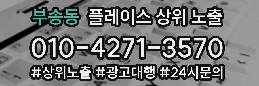 부송동 플레이스 상위 노출