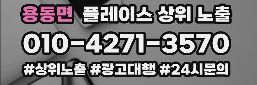 용동면 플레이스 상위 노출