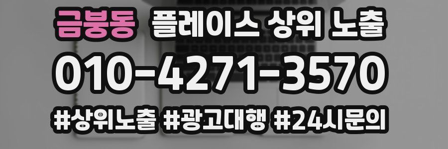 금붕동 플레이스 상위 노출